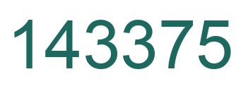 Number 143375 green image