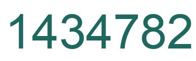 Number 1434782 green image