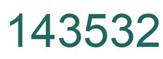 Number 143532 green image