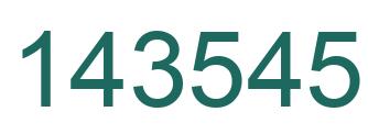 Number 143545 green image