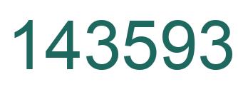 Number 143593 green image