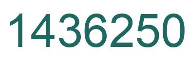 Número 1436250 imagen verde