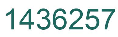 Número 1436257 imagen verde