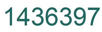 Número 1436397 imagen verde