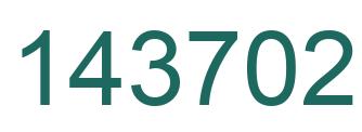 Number 143702 green image