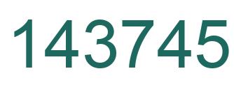 Number 143745 green image