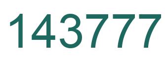 Number 143777 green image