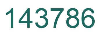 Number 143786 green image