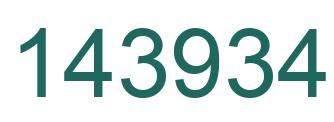 Number 143934 green image