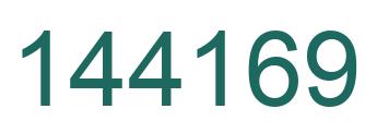 Number 144169 green image