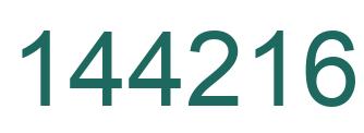 Number 144216 green image
