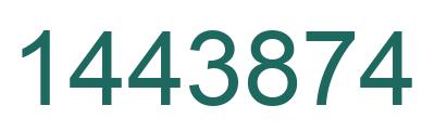 Number 1443874 green image