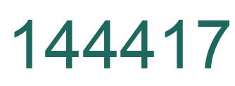 Number 144417 green image