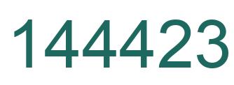 Number 144423 green image
