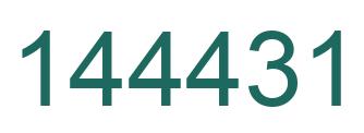 Number 144431 green image