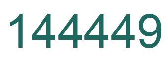 Number 144449 green image