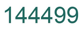 Number 144499 green image