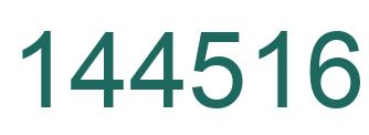 Number 144516 green image