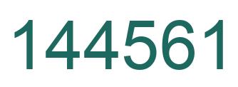 Number 144561 green image