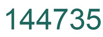 Number 144735 green image