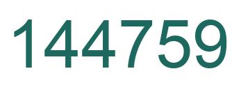 Number 144759 green image