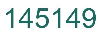 Number 145149 green image