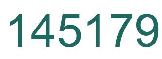 Number 145179 green image