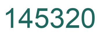Number 145320 green image