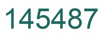 Number 145487 green image