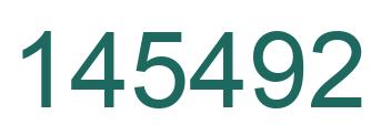 Number 145492 green image