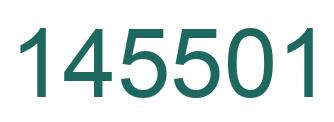 Number 145501 green image
