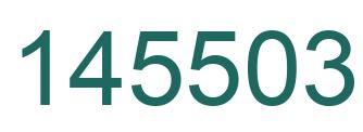Number 145503 green image