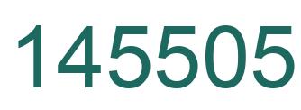 Number 145505 green image