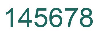 Número 145678 imagen verde