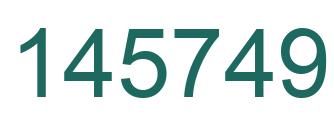 Number 145749 green image