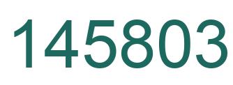 Number 145803 green image