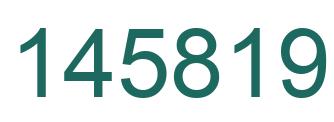 Number 145819 green image