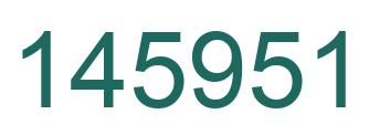 Number 145951 green image