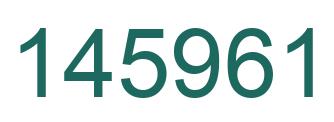 Number 145961 green image
