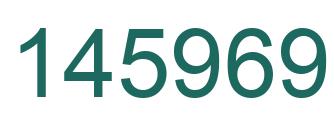 Number 145969 green image