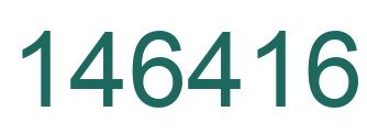 Number 146416 green image