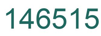 Number 146515 green image