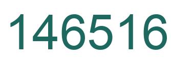 Number 146516 green image