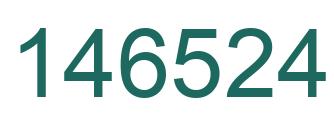 Number 146524 green image