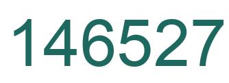 Number 146527 green image