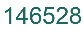 Number 146528 green image