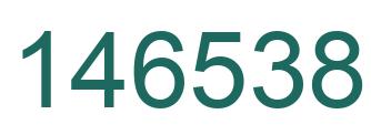 Number 146538 green image