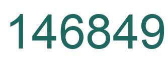 Number 146849 green image