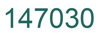 Number 147030 green image