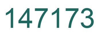 Number 147173 green image
